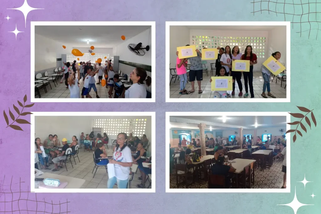 Encontro Fraterno da FEJA com crianças e jovens em atividade recreativa e entrega de certificados**